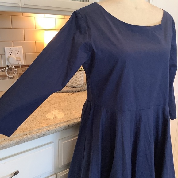 Giselle Shepatin Navy Blue Women's Dress Size 2 (Medium) Lagenlook - Picture 2 of 9